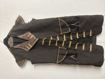 Gothic Weste Mantel Jacke Lang Wolle Larp Mittelalter Anfertigung Köln Braun